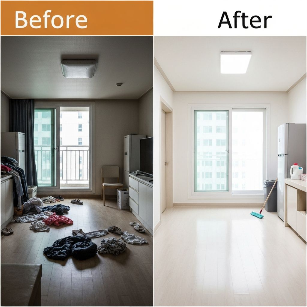 청소 전후 비교