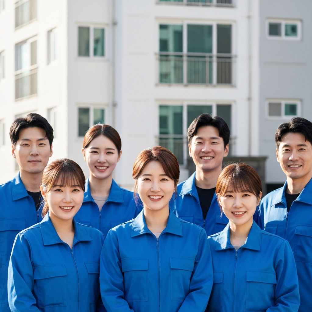 알뜰청소 전문 팀원들